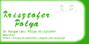 krisztofer polya business card